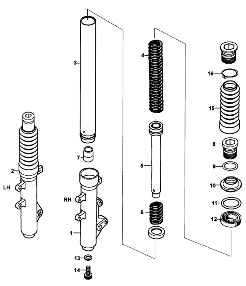 Gabel Einzelteile
