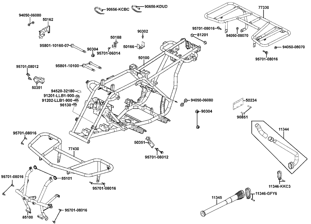 Rahmen Chassis & Gepäckträger