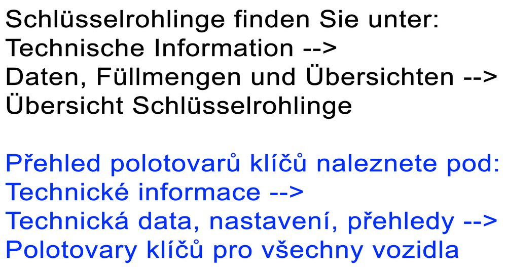 Schlüsselrohlinge & Lackstifte