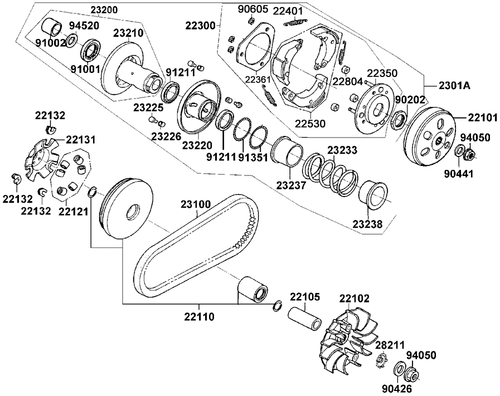 Fliehkraftkupplung & Variomatik