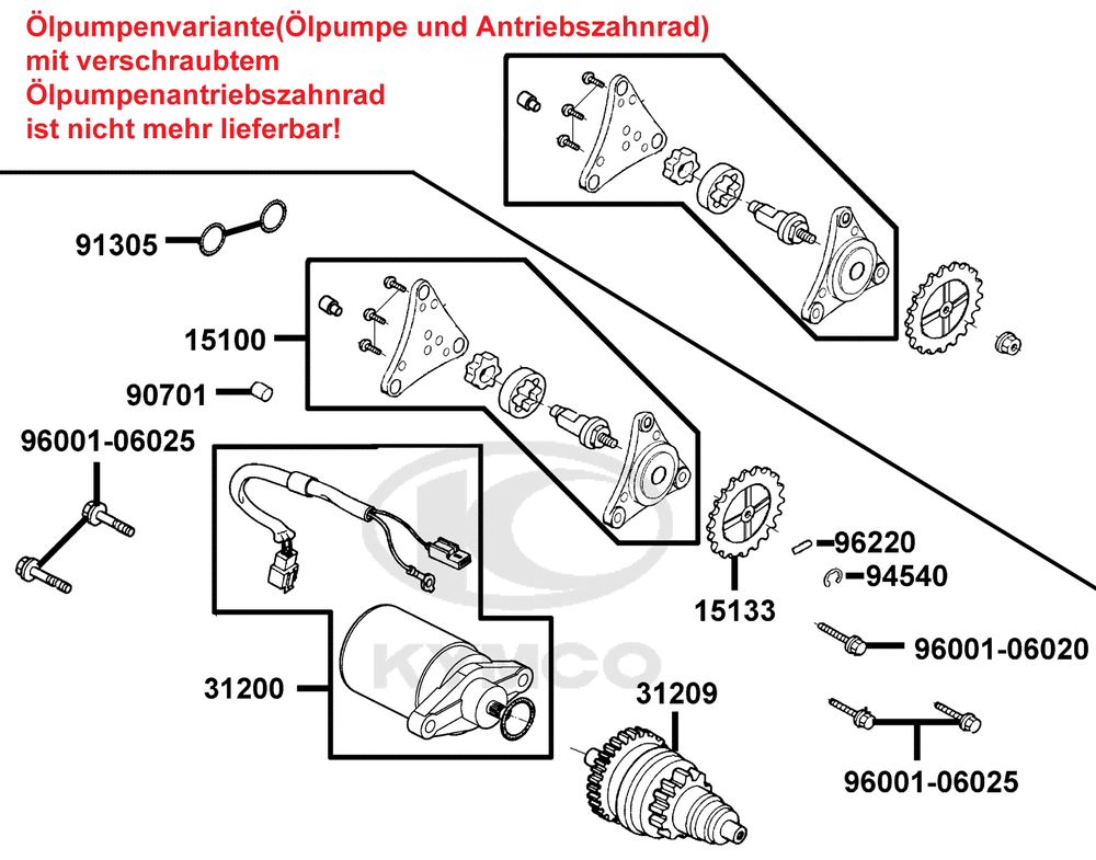 Elektrischer Anlasser-Ölpumpe