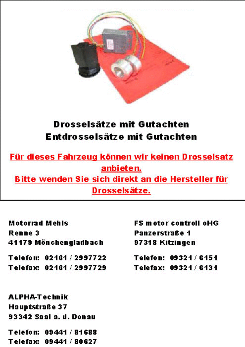 Drosselsatz