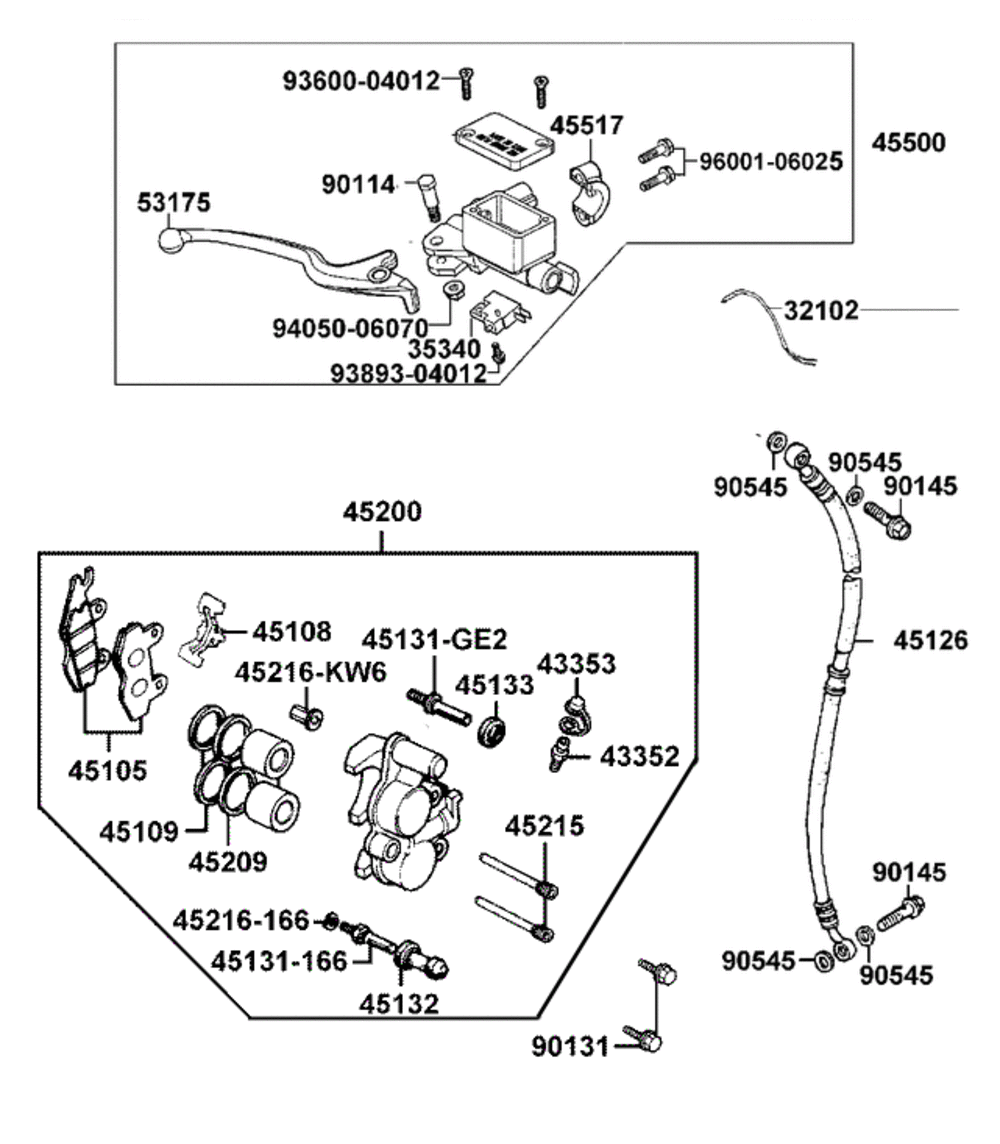 Hauptbremszylinder-Bremssattel v