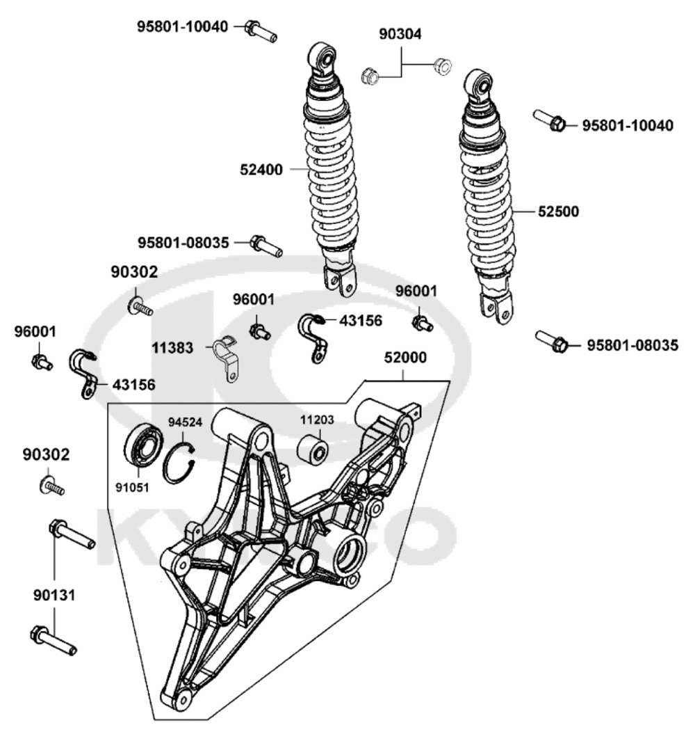 Stoßdämpfer hinten & Schwingarm