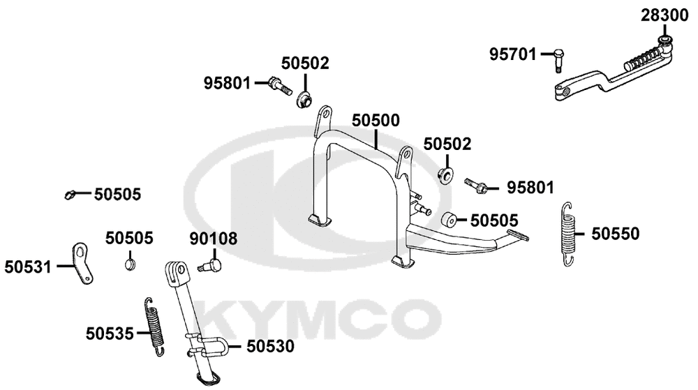 Haupt.-, Seitenständer & Kickstarterhebel