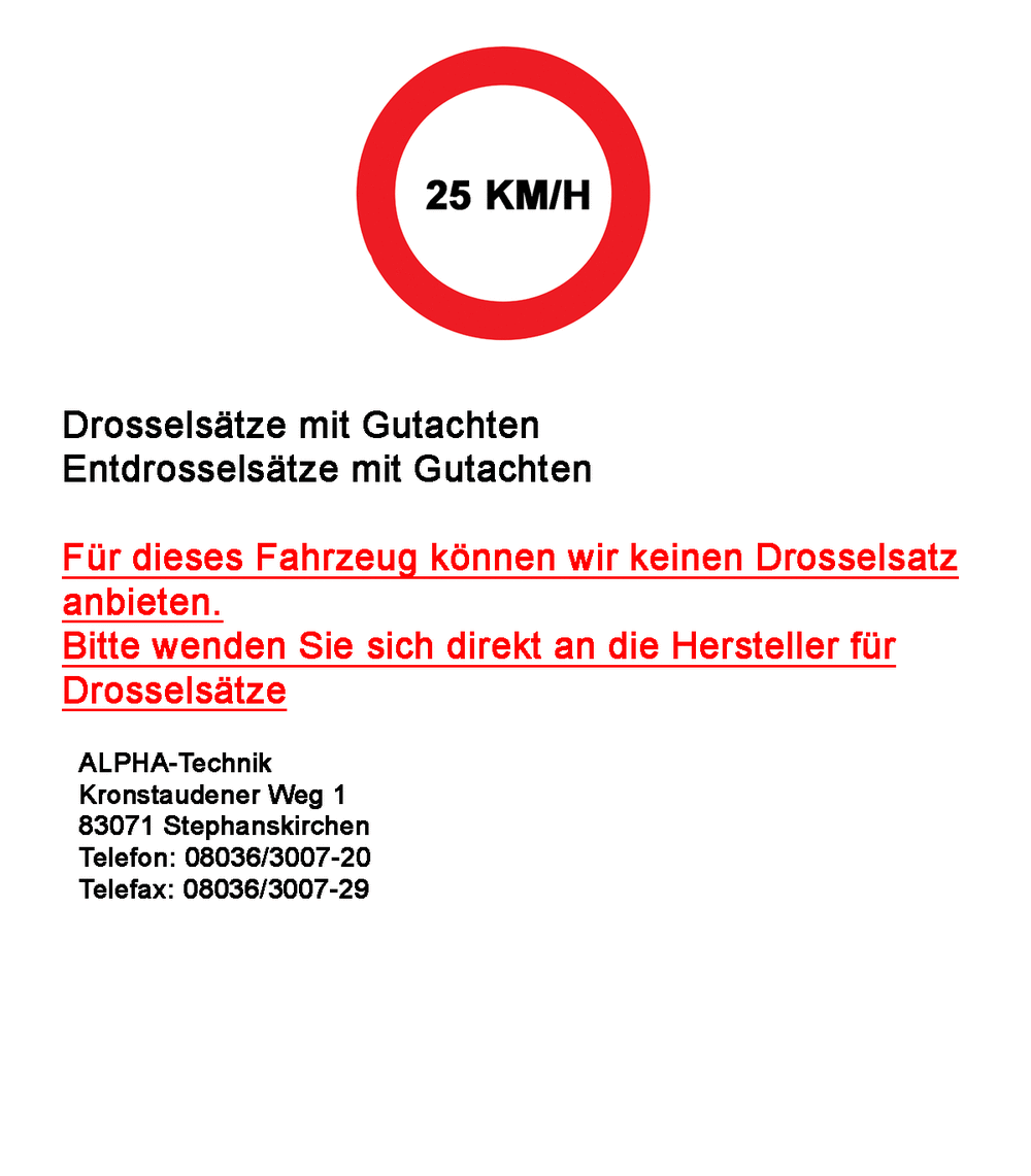 Drossel-/Entdrosselsätze