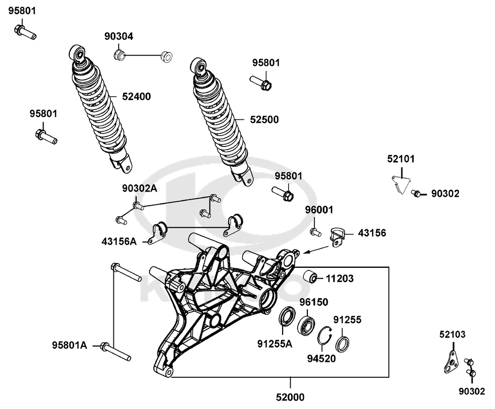 Stoßdämpfer hinten & Schwingarm