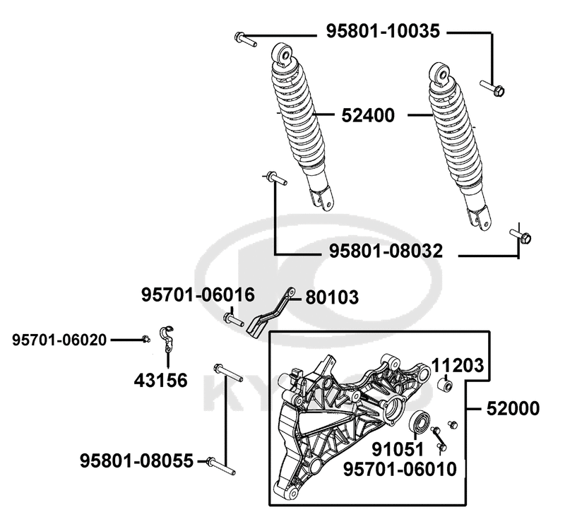 Federbein & Schwingarm hinten