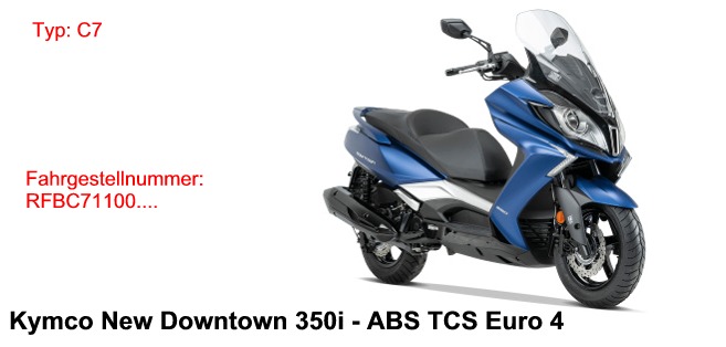 New Downtown 350i ABS TCS E4