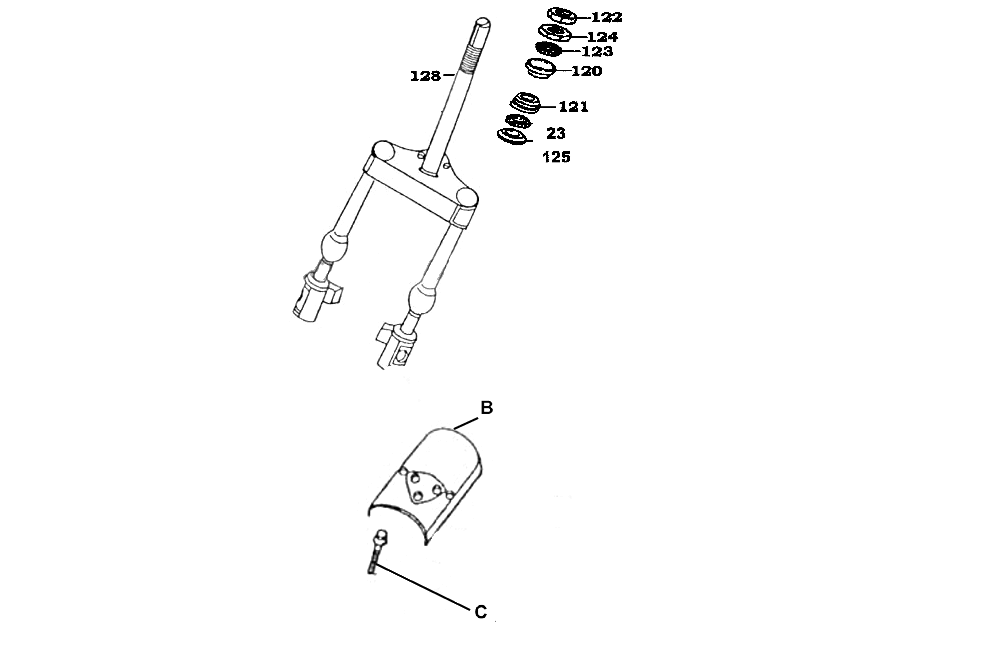 Gabel mit Stoßdämpfer