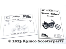 Reparatur-Handbuch und Ersatzteilkatalog Zing 125 - Original - NEU - Papierausführung