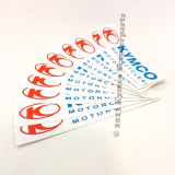Kymco Aufkleber Weiss 11,5 x 2,5 cm 10er Set